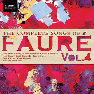 the album cover for Faure - Complete Songs Faure 4