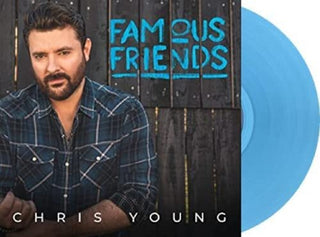 the album cover for Chris Young - Famous Friends [Aqua Blue LP]