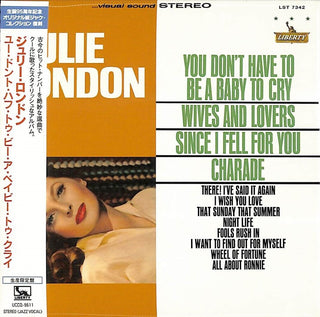 the album cover for Julie London - You Don't Have To Be A Baby To Cry (Paper Sleeve)