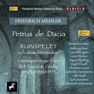 the album cover for Mehler - Petrus De Dacia (3pk)