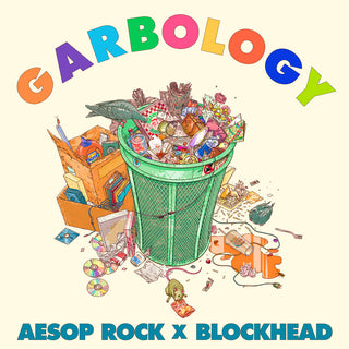 the album cover for Aesop Rock & Blockhead - Garbology