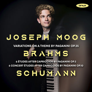 the album cover for Joseph Moog - Brahms: Variations On A Theme By Paganini Op.35
