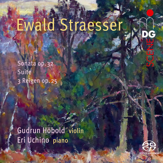 the album cover for Straesser / Hobold / Uchino - Works For Violin & Piano (Hybr)