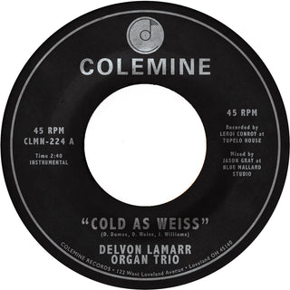 the album cover for Delvon Lamarr Organ Trio - Cold As Weiss - Single [Vinyl]