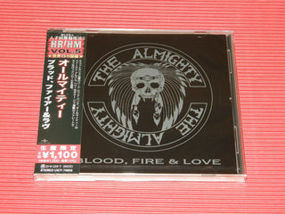 the album cover for Almighty - Blood Fire & Love [Reissue] (Jpn)