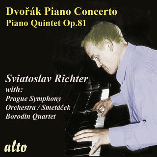 the album cover for Sviatoslav Richter  / Prague Symphony Orchestra - Dvorak Piano Concerto/ Piano Quintet Op. 81