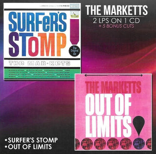the album cover for Marketts - Surfer's Stomp Out Of Limits