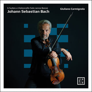 the album cover for J Bach .S. / Carmignola - 6 Suites A Violoncello Solo (2pk)