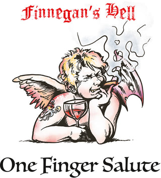 the album cover for Finnegans Hell - One Finger Salute