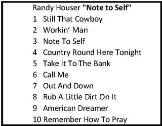 Randy Houser- Note to Self - Smokey Clear Vinyl
