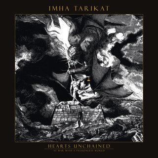 the album cover for Imha Tarikat - Hearts Unchained - At War With A Passionless World