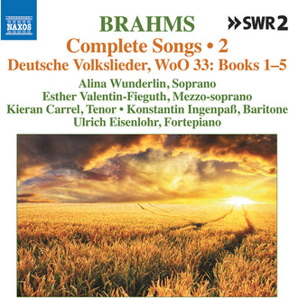 the album cover for Brahms / Wunderlin - V2: Complete Songs