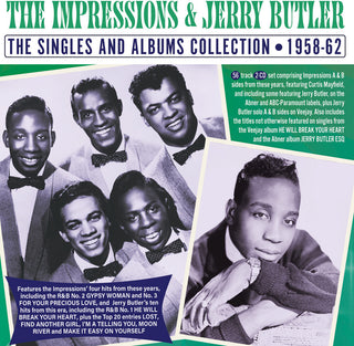 the album cover for Impressions / Jerry Butler - Singles And Albums Collection 1958-62