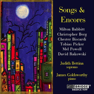 the album cover for Judith Bettina - Songs & Encores a Recital of American Song