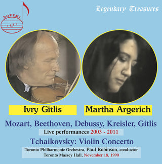 the album cover for Beethoven / Argerich / Gitlis - Argerich & Gitlis Live
