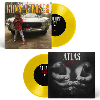 the album cover for Guns N' Roses - Nothin' / Atlas [Canary Yellow 7" Single]
