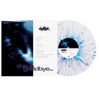 the album cover for Chamber - this is goodbye... [White with Magenta and Blue Dot Splatter]