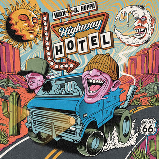 the album cover for Wax & DJ Hoppa - Highway Hotel [Pink and Green]