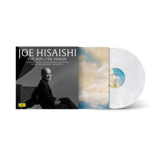 the album cover for Joe Hisaishi / Royal Philharmonic Orchestra - The Boy & The Heron: Symphonic Suite for Piano and Orchestra [Marbled]