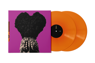 the album cover for Rapsody - God Gotta Afro & Gold Hoops [Orange with Alternate Cover]