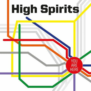 High Spirits- You Are Here - blue w/ white & red splatter