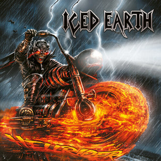 Iced Earth- Hellrider - Orange/yellow/silver Splatter