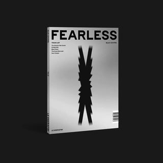 the album cover for LE SSERAFIM - 1st Mini Album 'fearless' [Blue Chypre Ver.]