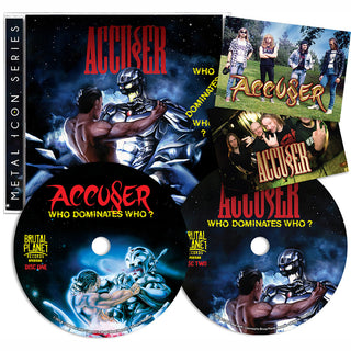 the album cover for Accuser - Who Dominates Who?