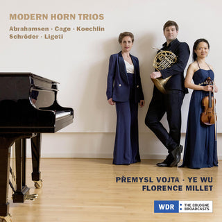 the album cover for Abrahamsen / Cage / Koechlin - Modern Horn Trios