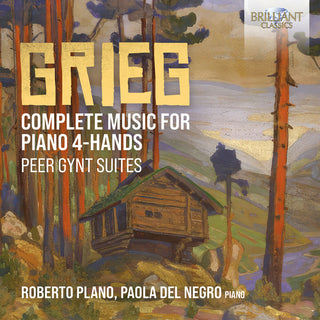 the album cover for Grieg / Plano / Del Negro - Complete Music For Piano 4-Hands Peer Gynt Suites