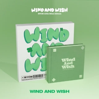 the album cover for Btob - Wind And Wish - Random Cover - incl. Booklet, Mini Poster, Lucky Message Card, 2 Photocards, Standing Doll, Sticker Pack + Lyric