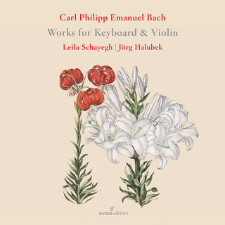 the album cover for C Bach .P.E. / Schayegh / Halubek - Works For Keyboard & Violin