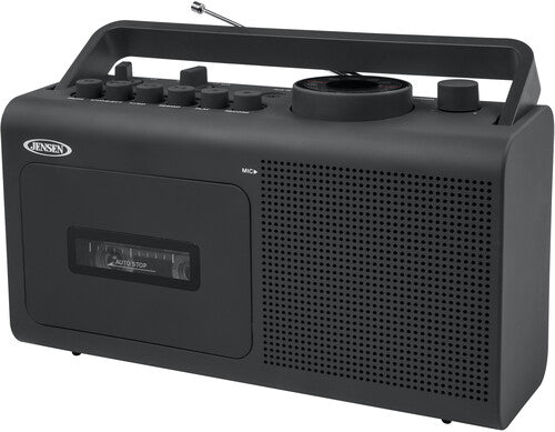 Jensen MCR-250 Personal Portable Cassette Player/Recorder AM/FM Radio (Black)