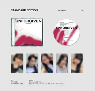 the album cover for LE SSERAFIM - UNFORGIVEN [Standard Edition CD]