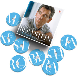 the album cover for Leonard Bernstein - Leonard Bernstein - Maestro On Record (Box)