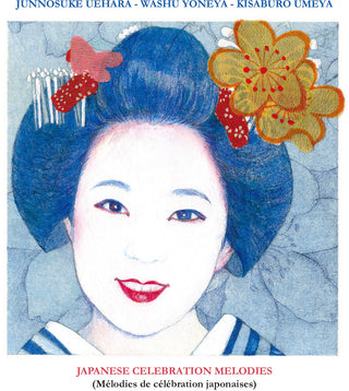the album cover for Junnosuke Uehara  / Yoneya,Washu / Umeya,Kisaburo - Japanese Celebration Melodies