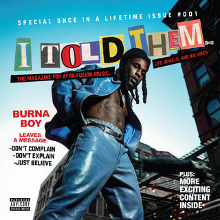 the album cover for Burna Boy -  I Told Them… [Indie Exclusive Limited Edition CD]