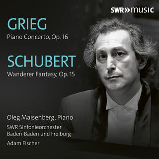 the album cover for Grieg / Schubert / Maisenberg - Oleg Maisenberg Plays Grieg & Schubert