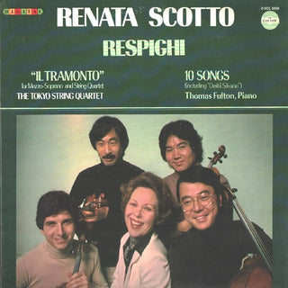 the album cover for Respighi / Scotto / Tokyo Quartet / Arcata Quartet - Tramonto / Deita Silvane / Quartetto Dorico