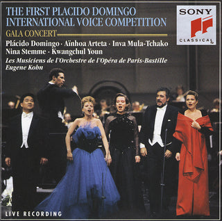 the album cover for PlÃ¡cido Domingo - First International Voice Competition