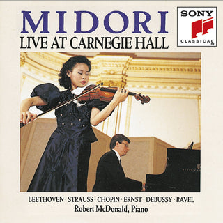 the album cover for Midori - Midori Live At Carnegie Hall