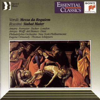 the album cover for Eugene Ormandy - Verdi: Messa Da Requiem - Rossini: Stabat Mater - Amara - Forrester - Tucker - London - Ormandy - Schippers