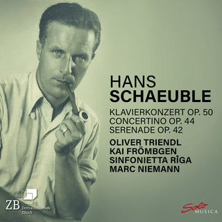 the album cover for Schaeuble / Riga / Frombgen - Klavierkonzert, Op. 50 Concertino, Op. 44