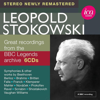 the album cover for L Beethoven .V. / Berlioz / Stokowski - Leopold Stokowski - Great Recordings From The Bbc