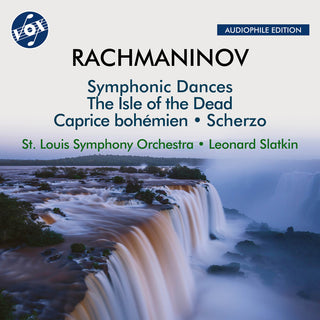 the album cover for Rachmaninoff / Slatkin / St. Louis Symphony Orch - Symphonic Dances Op. 45 Caprice Bohemien, Op. 12