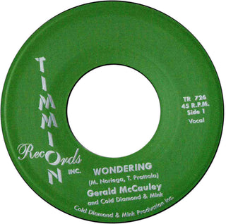 the album cover for Gerald Mccauley  / Cold Diamond & Mink - Wondering/Wondering (Instrumental)