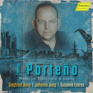 the album cover for Cespo / Villoldo / Endres - Porteno - Works For Tuba, Harp & Piano