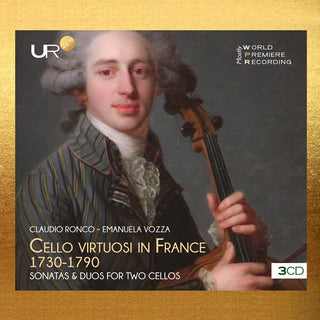the album cover for Ronco / Vozza - Cello Viruosi In France, 1730-1790