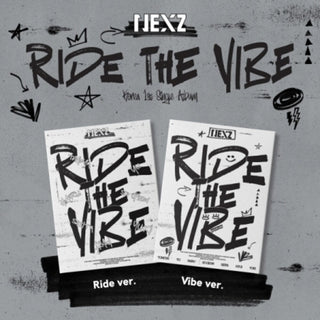 the album cover for Nexz - Ride The Vibe - incl. Pamphlet, Club Poster, 80pg Photobook, Postcard, 2 Photocards + 4pc Sticker Pack
