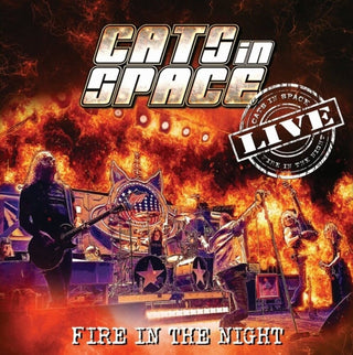 the album cover for Cats in Space - Fire In The Night: Live